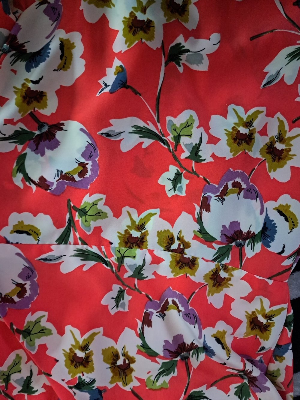Zara Coral Floral Wrap Mini Romper - Picture 3 of 4